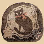 Late 19th C /Early 20th C Cat Chair Rug