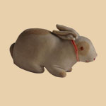 19thC Velvet Rabbit Rattle