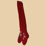 Late 19th C Stockings with Embroidery