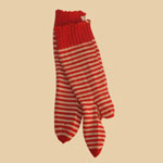 Pair Late 19th C Striped Wool Child’s Socks
